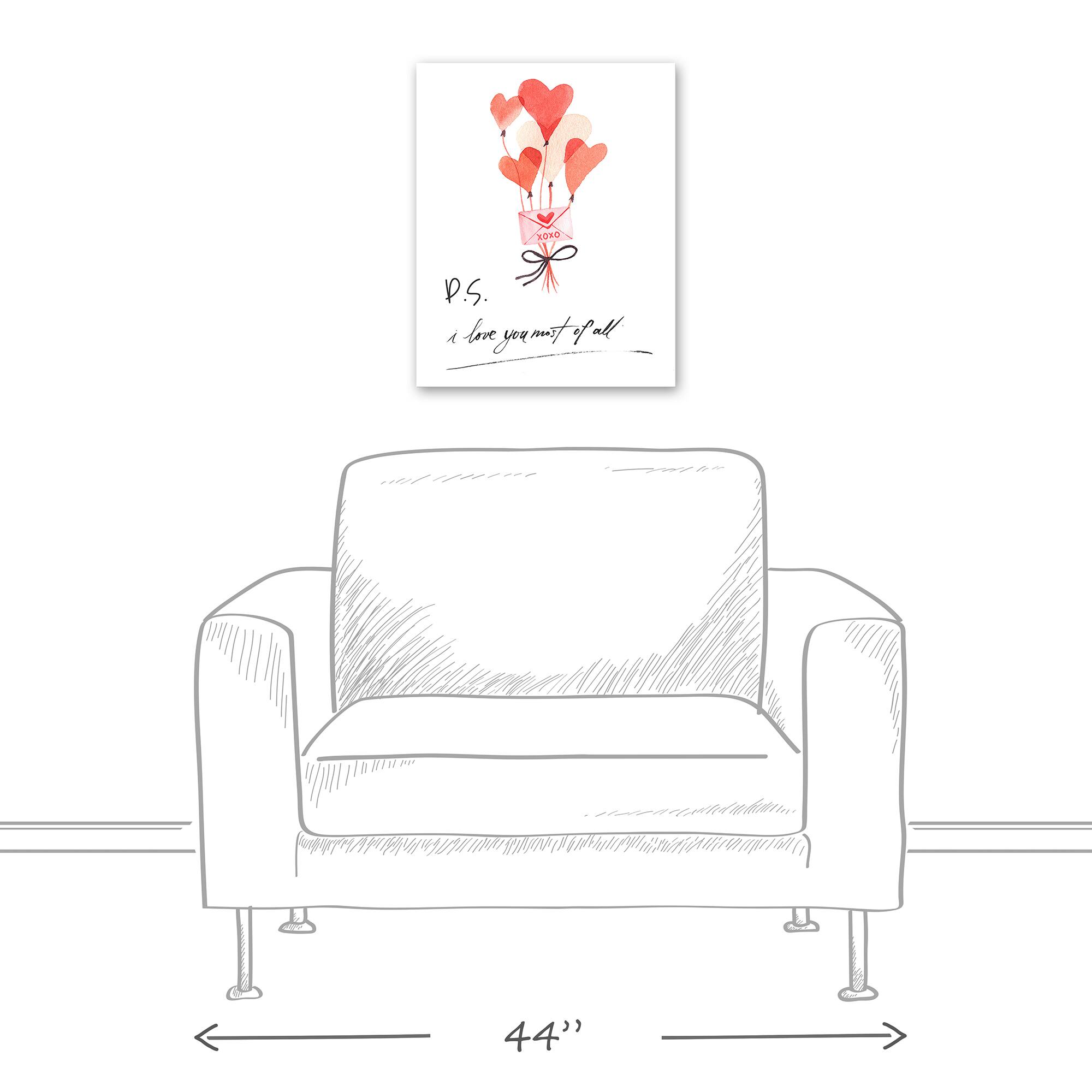 Valentines Balloons 16" x 20" Canvas Wall Art